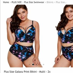 2x Galaxy Print High Waisted Bikini *BRAND NEW*